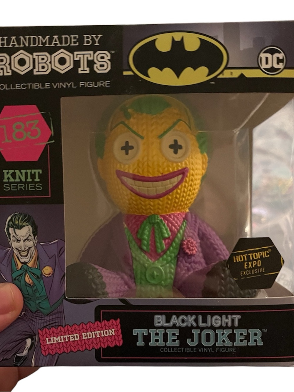 HANDMADE BY ROBOTS - DC #183 THE JOKER BLACK LIGHT HOT TOPIC EXPO EXCLUSIVE